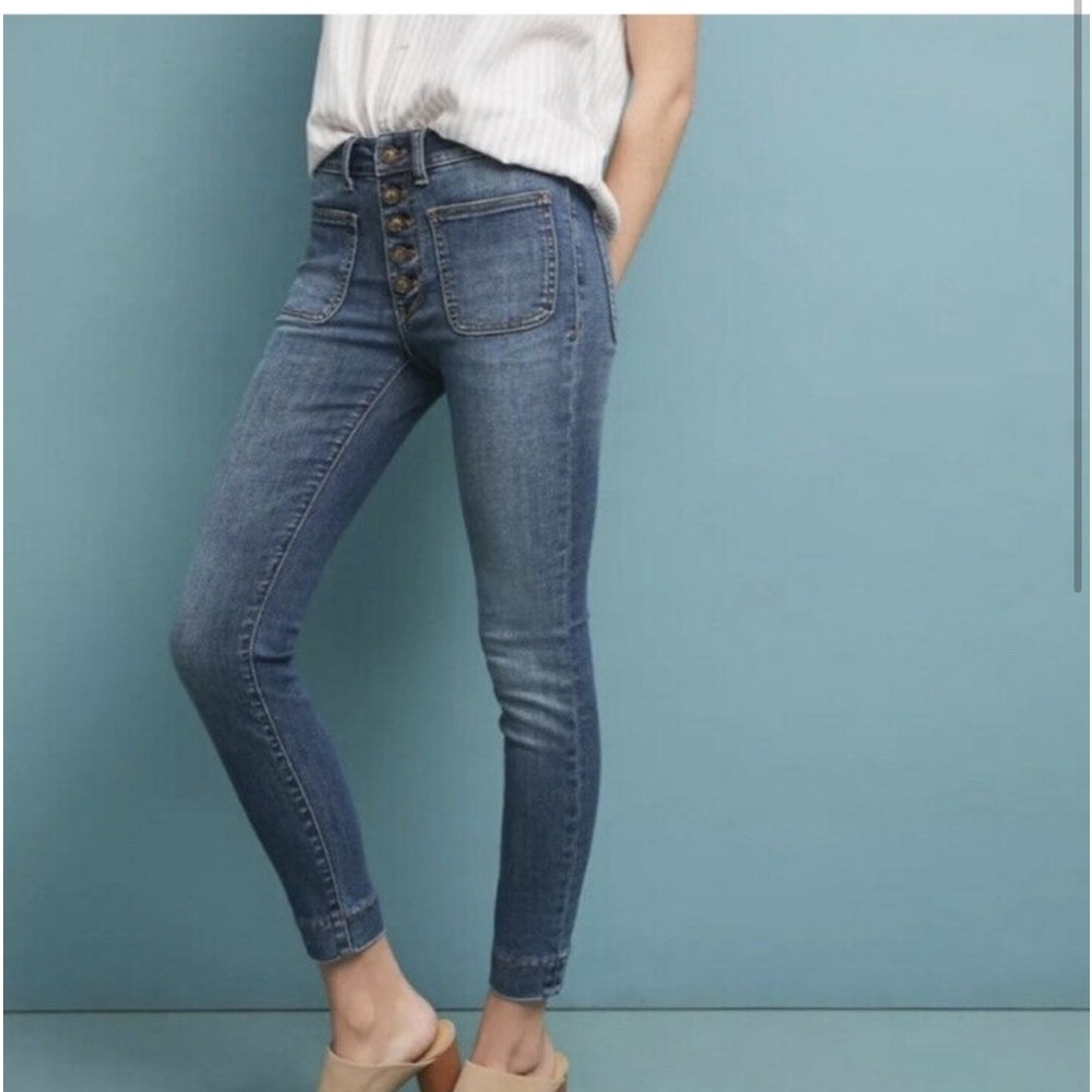 Anthropologie Pilcro High Rise Denim Leggings 25